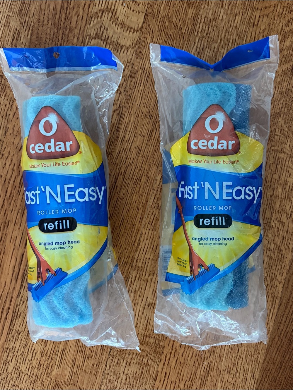O-Cedar Fast ‘N Easy Roller Mop Head Refill Angled Mop Head NEW 2013 - Lot Of 2